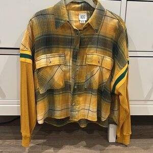 BDG Yellow Plaid Button-Up Shirt